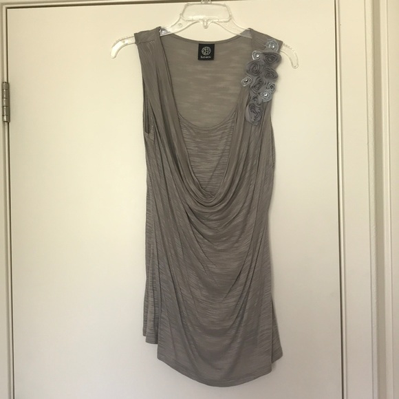 Bobeau Embellished Cowl-Neck Tank - Picture 2 of 14